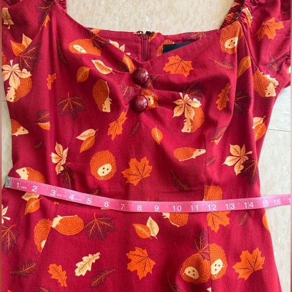 Collectif Hedgehogs and Leaves Dolores Doll Dress - Picture 4 of 8